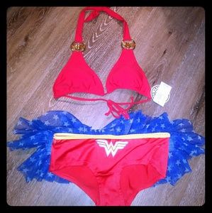 DC Comics Women’s Red and Blue Wonder Woman Bikini